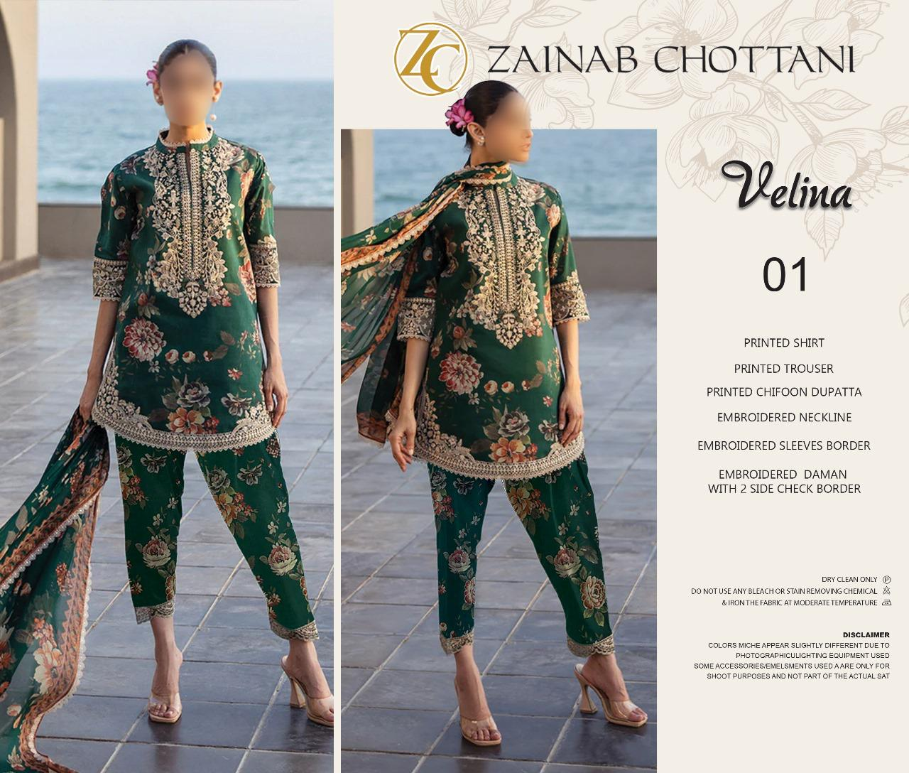 Embroidery printed Chifoon Dupata