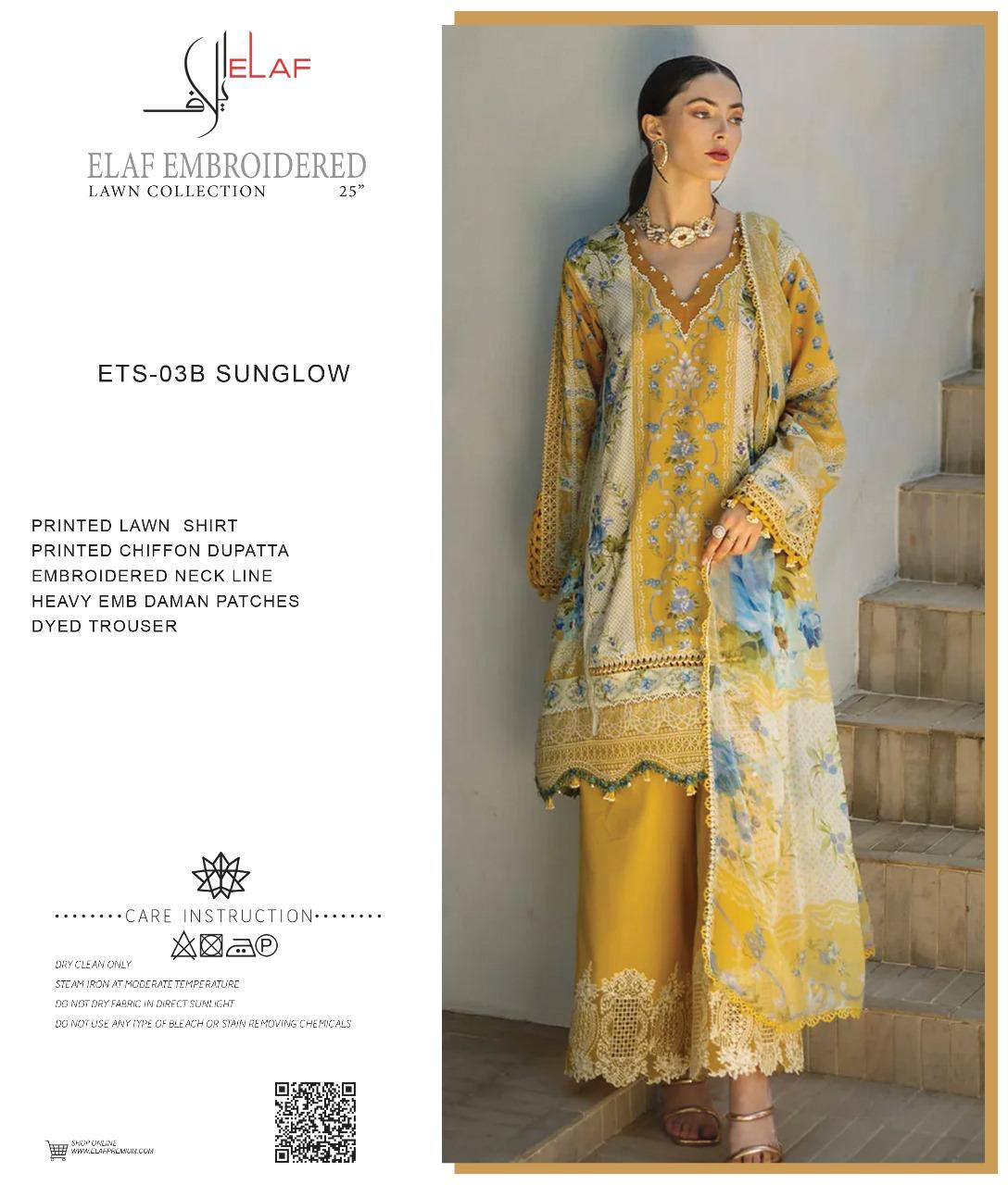 Embroidery printed lawn shifoon dupata