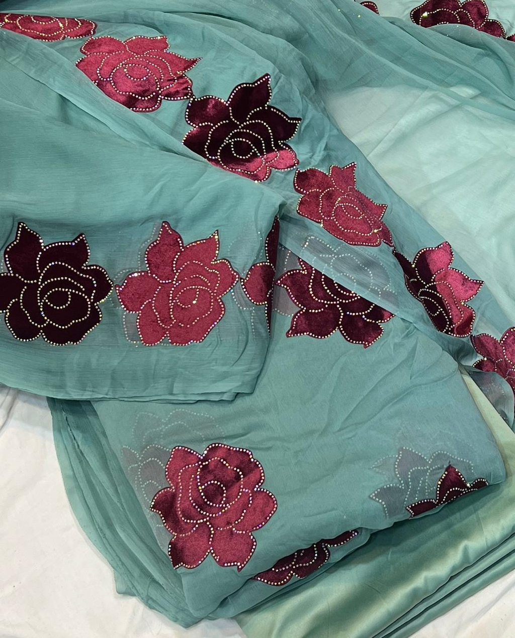 3 Piece Suit Soft Bember Chiffon