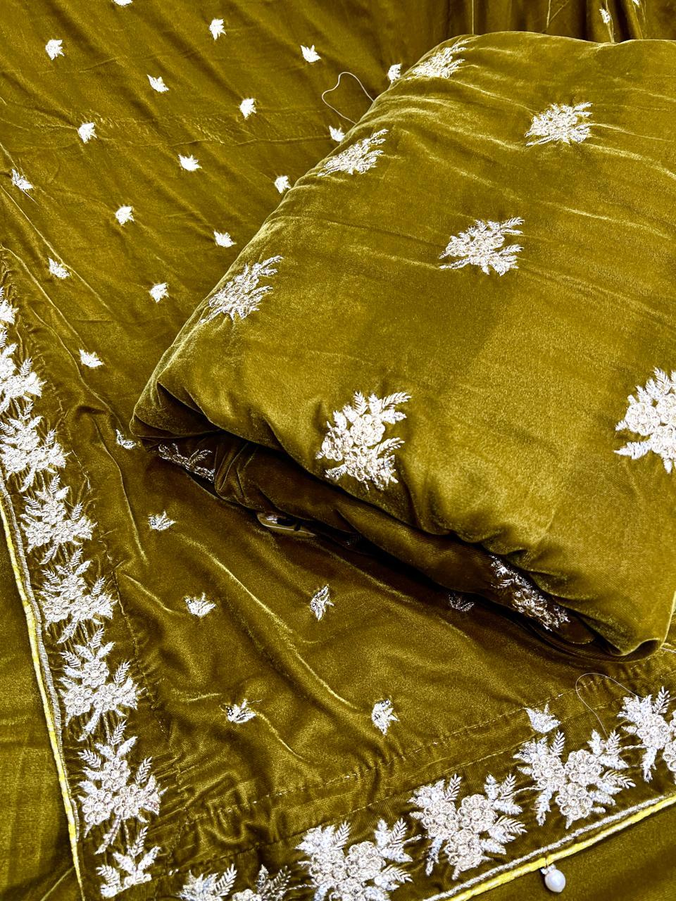 Valvet Embroidered 3 Piece Suit