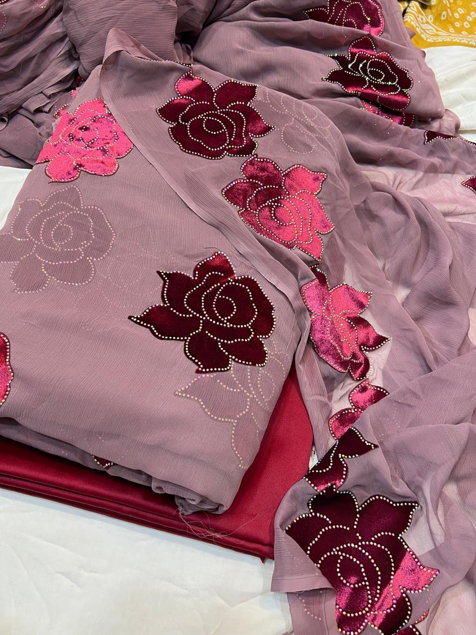 3 Piece Suit Soft Bember Chiffon