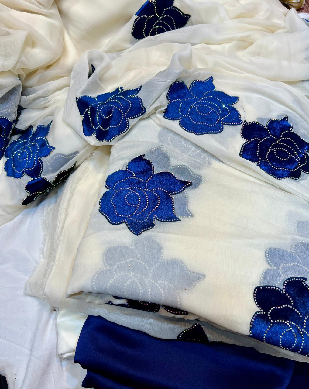 3 Piece Suit Soft Bember Chiffon